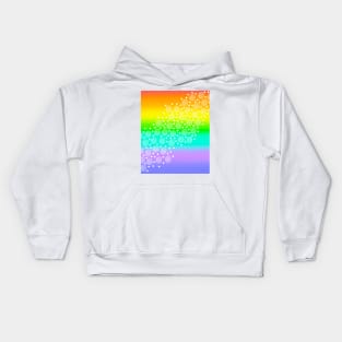 Rainbow Gradient with Circles & Dots Kids Hoodie